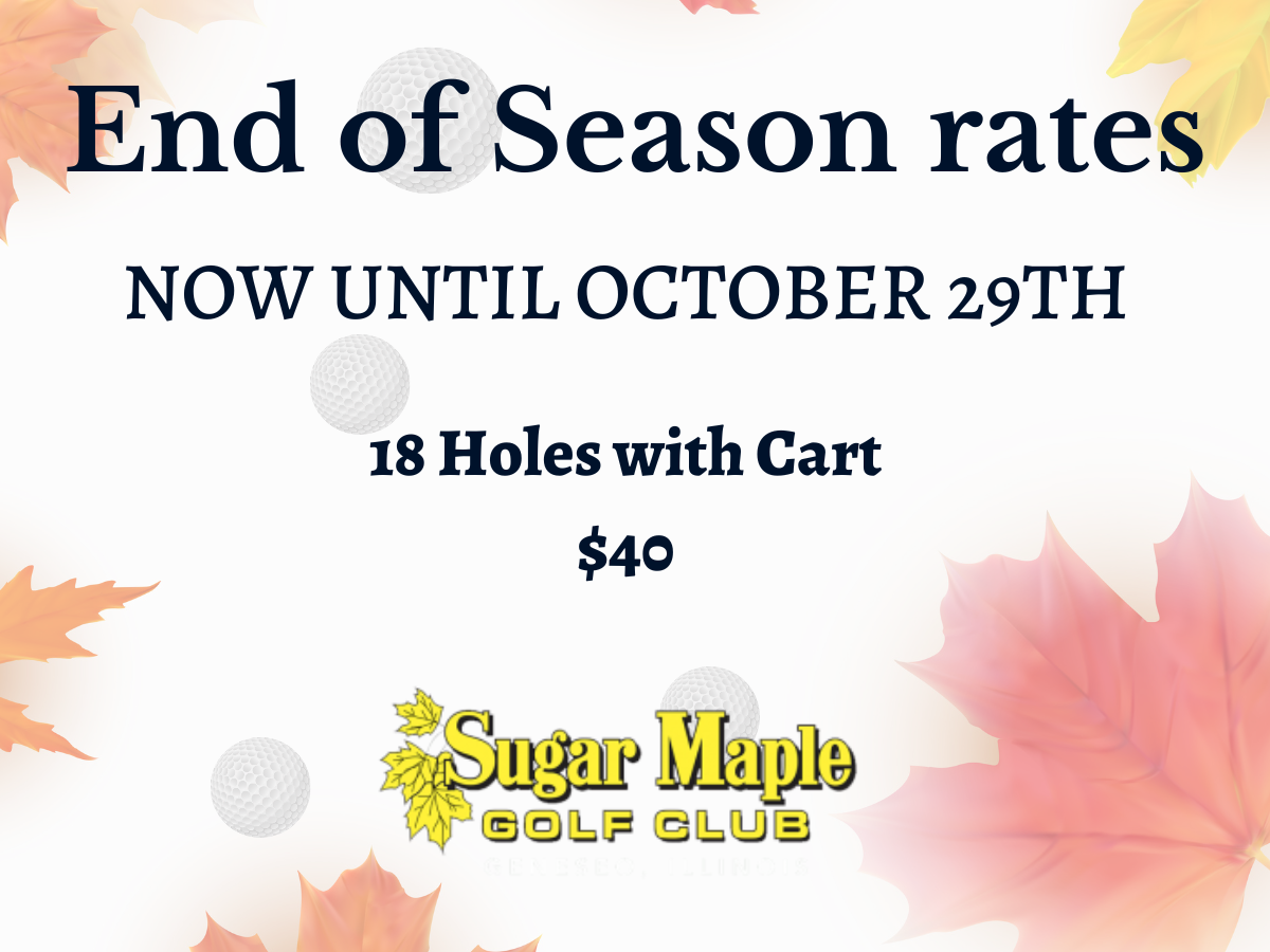 Sugar Maple End of Season Rates 1020